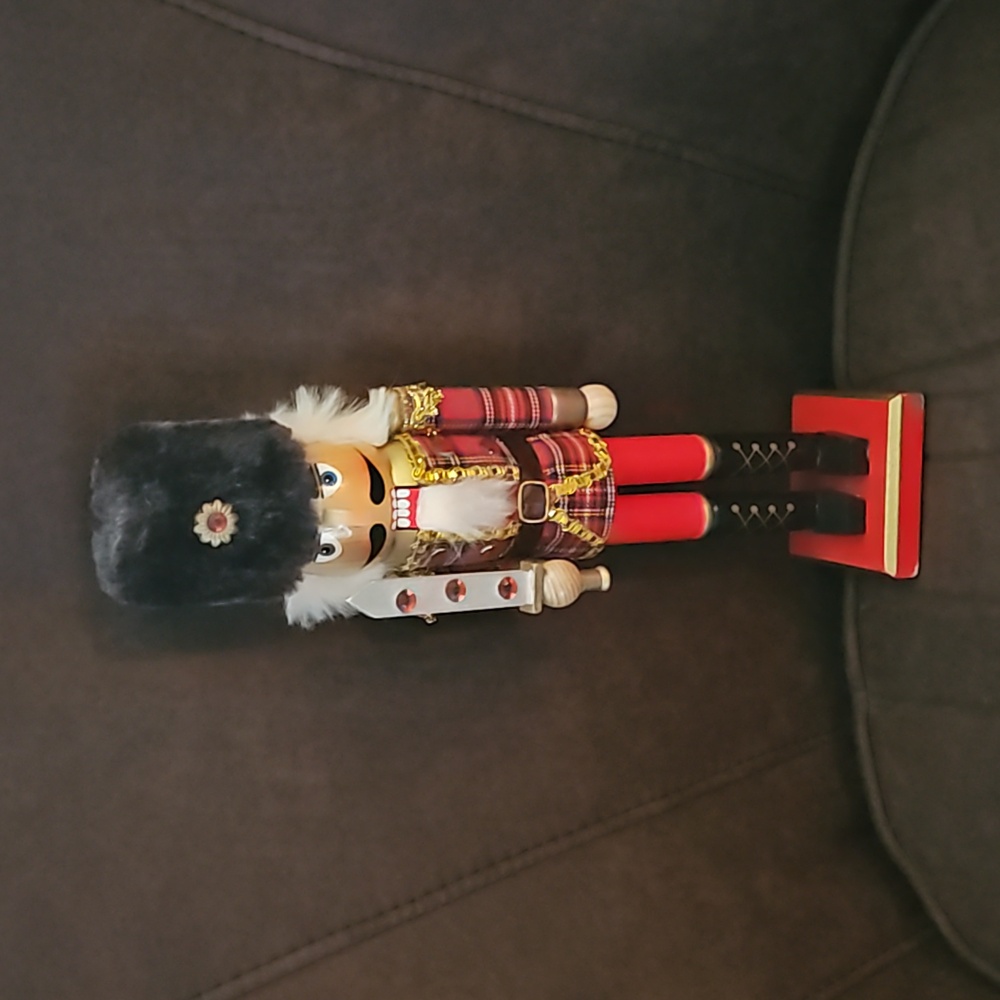 Solider Christmas Holiday Decorative Wood Nutcracker Mantel Table Display 15”